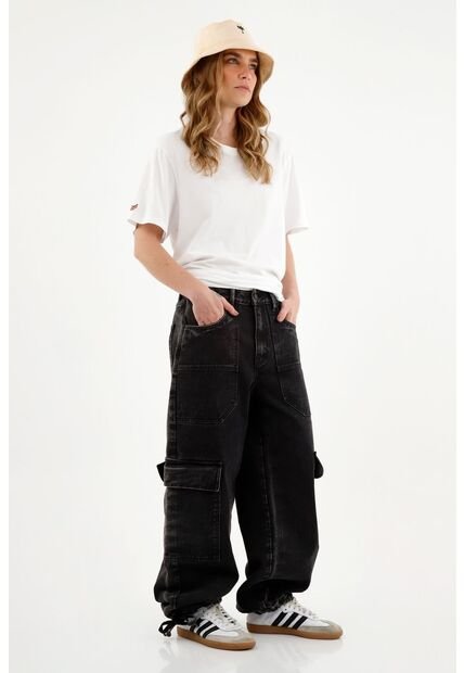 Camiseta Unisex Blanca Cuello Redondo En Rib