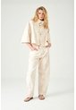 Tennis Capa Oversize Corta Con Cuello Alto Y Broches En Algodón Beige Para Mujer de Tennis