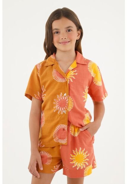 Camisa Naranja Para Niña