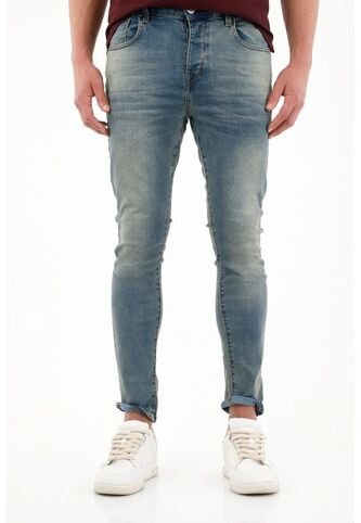 Tennis Jean Azul Super Skinny Para Hombre Tennis