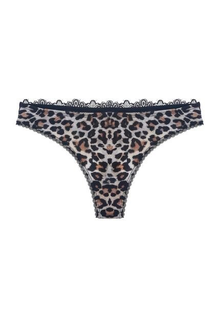 Tennis Panty Tipo Tanga Con Estampado Animal Print Para Mujer