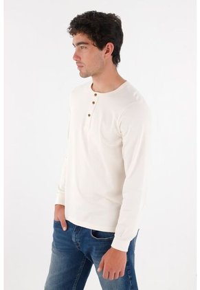 Tennis Camiseta De Manga Larga Crudo Para Hombre