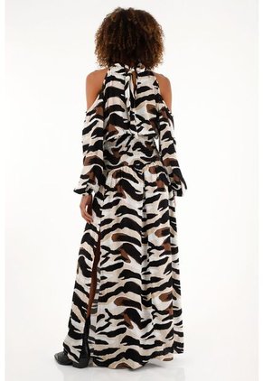 Tennis Vestido Largo Con Estampado Animal Print Para Mujer