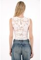 Tennis Camiseta Manga Sisa Con Transparencia Crudo Para Mujer de Tennis