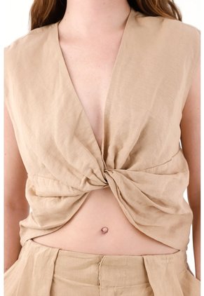 Tennis Camisa Amplia En Lino 100% Cruda Para Mujer