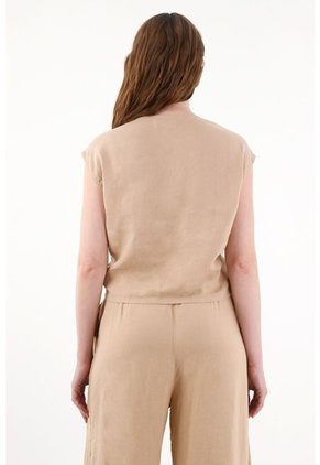 Tennis Camisa Amplia En Lino 100% Cruda Para Mujer