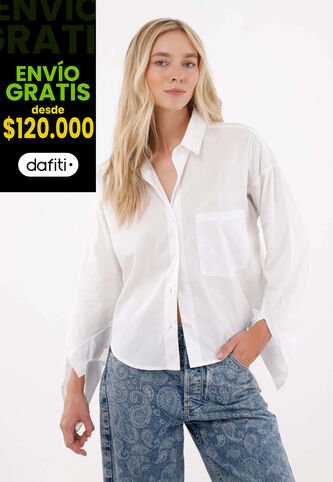 Tennis Camisa Manga Larga Con Bolsillo Blanca Para Mujer Tennis