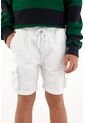 Bermuda Blanca Tipo Cargo Para Niño de Tennis