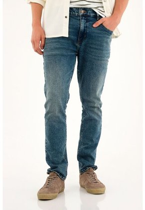 Tennis Jean Nudy Tiro Medio Clásico Azul Para Hombre