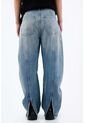 Tennis Jean Para Mujer En Algodón Azul Medio Fit Horseshoe Con Bolsillos De Parche de Tennis