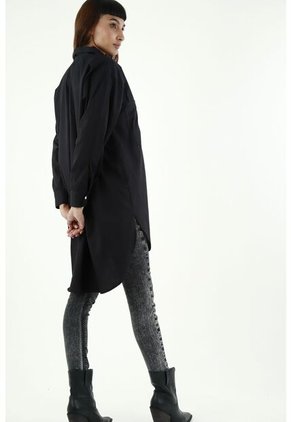 Camisa Negra Manga Larga Para Mujer