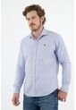 Tennis Camisa Azul Con Cuello Francés Para Hombre de Tennis