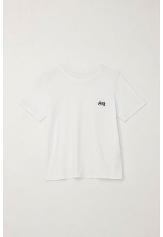 Camiseta Con Estampado En Algodón 100% Blanca Para Niño Tennis
