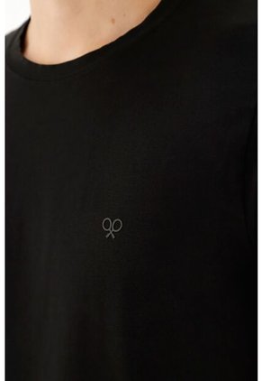 Camiseta Básica Negra Para Hombre