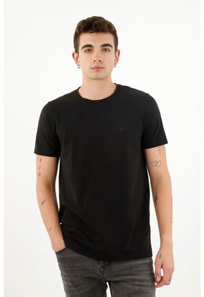 Camiseta Básica Negra Para Hombre