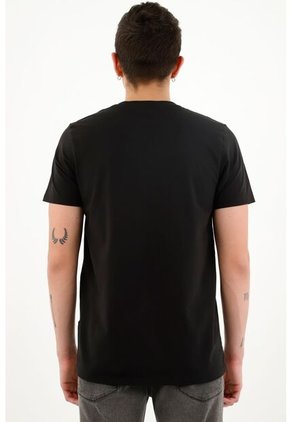 Camiseta Básica Negra Para Hombre