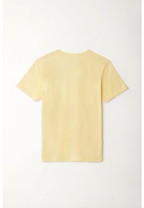 Tennis Camiseta Amarilla Manga Corta Para Hombre