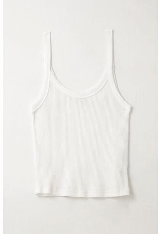 Tennis Camiseta De Tiras Ajustada Blanca Para Mujer Tennis