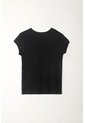 Tennis Camiseta Cuello Redondo Negra Para Mujer de Tennis