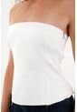 Tennis Camisa Strapless De Silueta A Crudo Para Mujer de Tennis