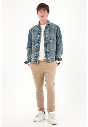 Tennis Pantalón Tipo Chino Corto Crudo Para Hombre