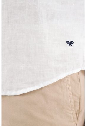 Tennis Camisa Manga Larga 100% Lino Para Hombre