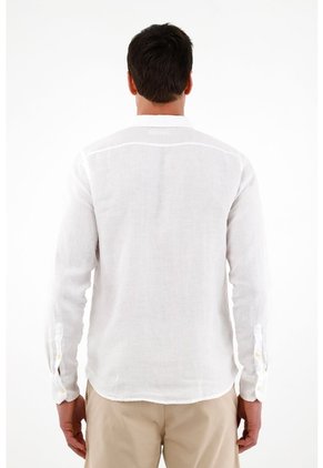 Tennis Camisa Manga Larga 100% Lino Para Hombre