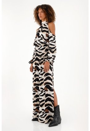 Tennis Vestido Largo Con Estampado Animal Print Para Mujer