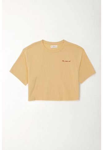 Tennis Camiseta Boxy Fit Con Mini Estampado Café Para Mujer Tennis