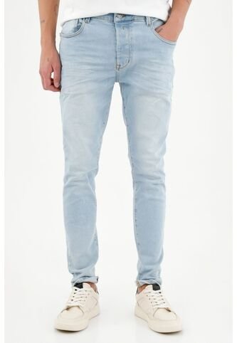 Tennis Jean Super Skinny Lavado Claro Para Hombre Tennis