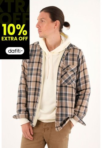 Camisa A Cuadros Con Forro En Ovejero Para Hombre Tennis