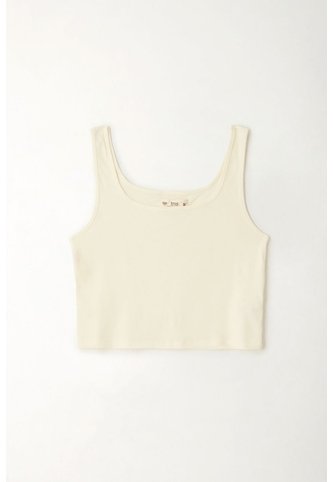 Tennis Camiseta Manga Sisa Crudo Con Textura Suave Para Mujer De Silueta Ajustada Tennis