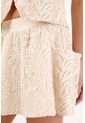 Tennis Falda Corta Corte A Con Textura Botánica En Algodón Beige Para Mujer de Tennis