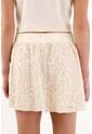Tennis Falda Corta Corte A Con Textura Botánica En Algodón Beige Para Mujer de Tennis