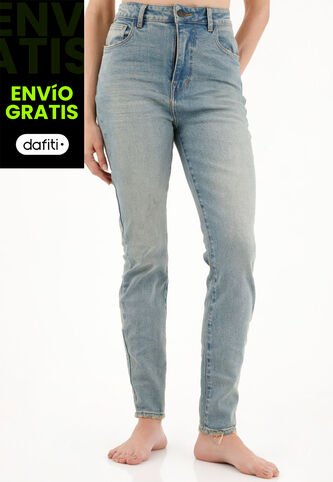 Tennis Jean Super Slim Tiro Medio Azul Para Mujer Tennis