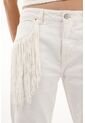 Tennis Jean Recto Tiro Alto Con Flecos Para Mujer de Tennis