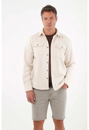 Tennis Bermuda Nudy Con Efecto Vintage Gris Para Hombre