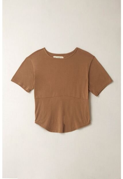 Tennis Camiseta Con Corte Tipo Corsé Café Para Mujer