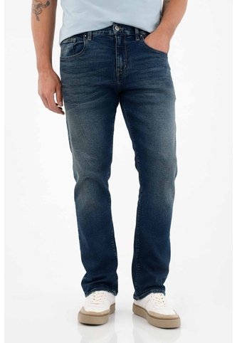 Tennis Jean Recto Tiro Medio Azul Con Acabado Ligero Para Hombre Tennis