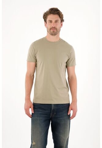 Tennis Camiseta Manga Corta Con Raqueta Bordada Verde Para Hombre Tennis