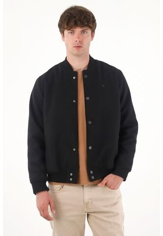 Tennis Chaqueta Bomber Afelpada Negra Para Hombre Tennis