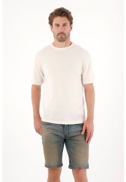 Tennis Bermuda En Denim Azul Para Hombre