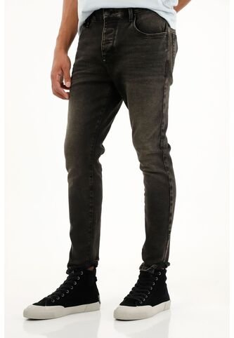 Tennis Jean Skinny Negro De Tiro Medio Para Hombre Tennis