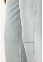 Tennis Jean Wide Leg Con Costuras Paneladas En Algodón Azul Claro Para Mujer de Tennis