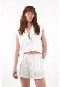 Tennis Short Tiro Alto Con Tablas Crudo Para Mujer de Tennis