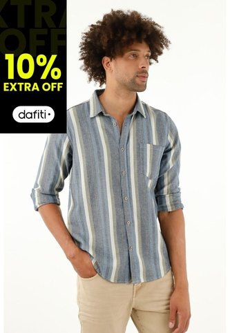Tennis Camisa Manga Larga A Rayas De Color Para Hombre Tennis