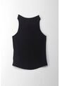 Tennis Camiseta En Tela Tejida Con Brillo Negra Para Mujer de Tennis