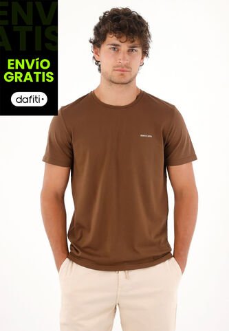 Tennis Camiseta Jersey Con Mini Estampado Café Para Hombre Tennis