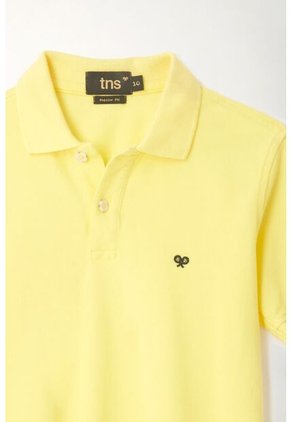 Polo Amarilla Con Raqueta Bordada Para Niño