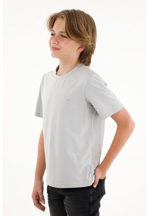 Camiseta Gris Manga Corta Para Niño